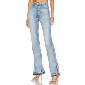 EB Denim Unraveled Two Newport frayed high-rise straight-leg jeans women’s 28